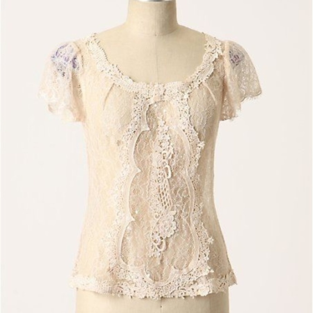 Anthropologie fei Hidden Hue Lace Blouse